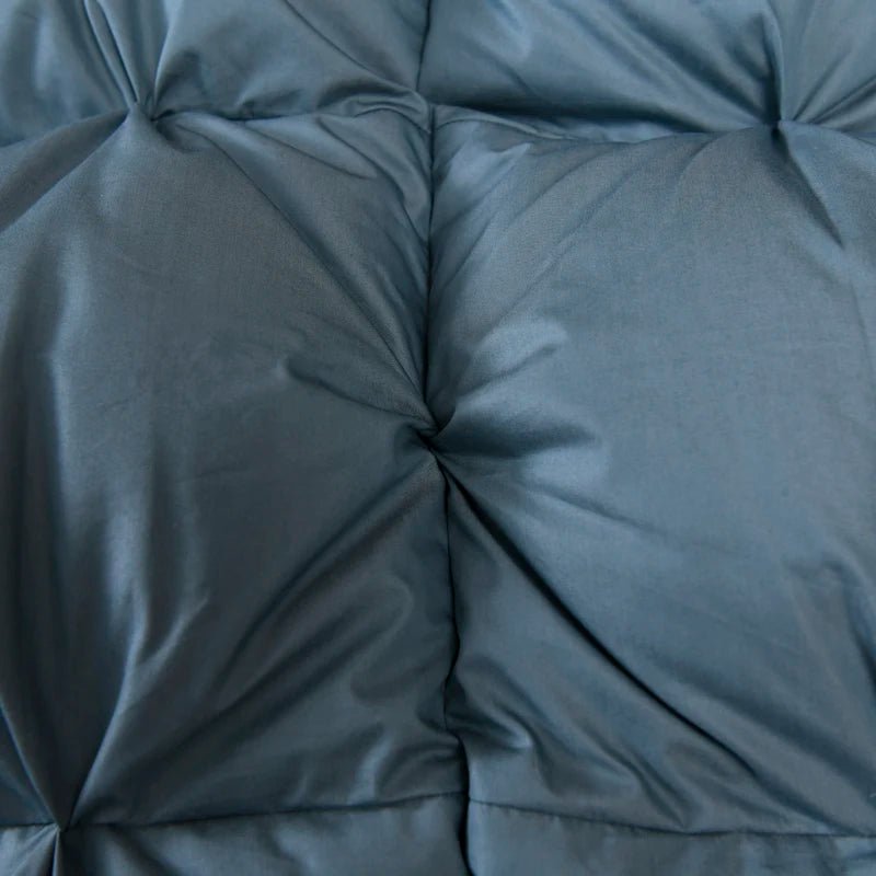 Blue Deluxe Cotton Goose Down Comforter