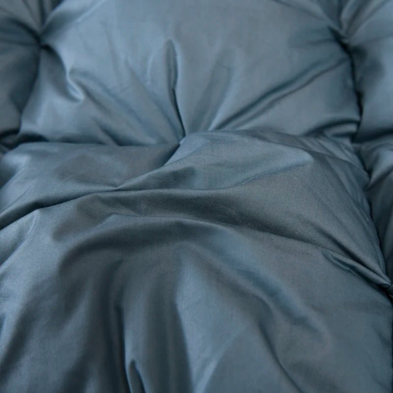 Blue Deluxe Cotton Goose Down Comforter
