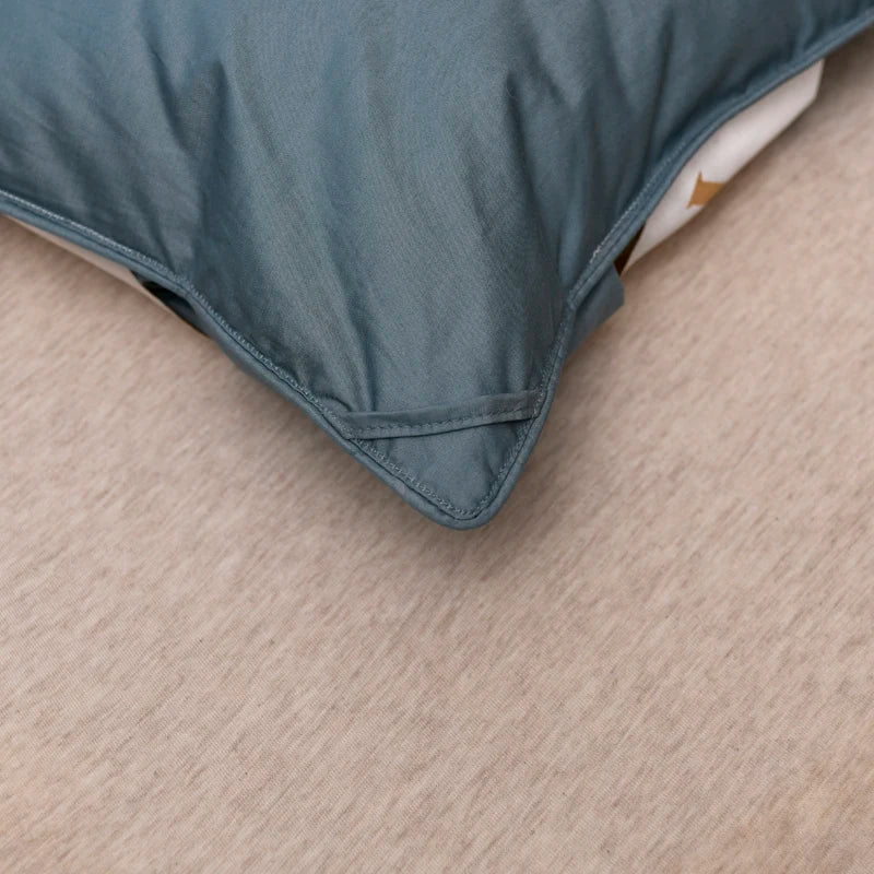 Blue Deluxe Cotton Goose Down Comforter