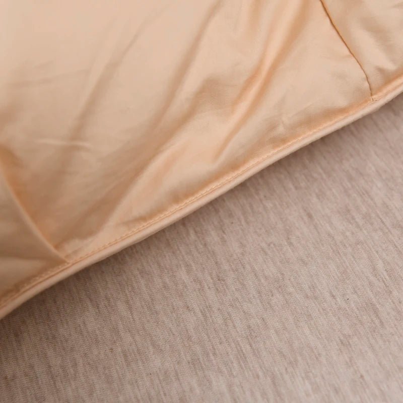 Beige Deluxe Cotton Goose Down Comforter