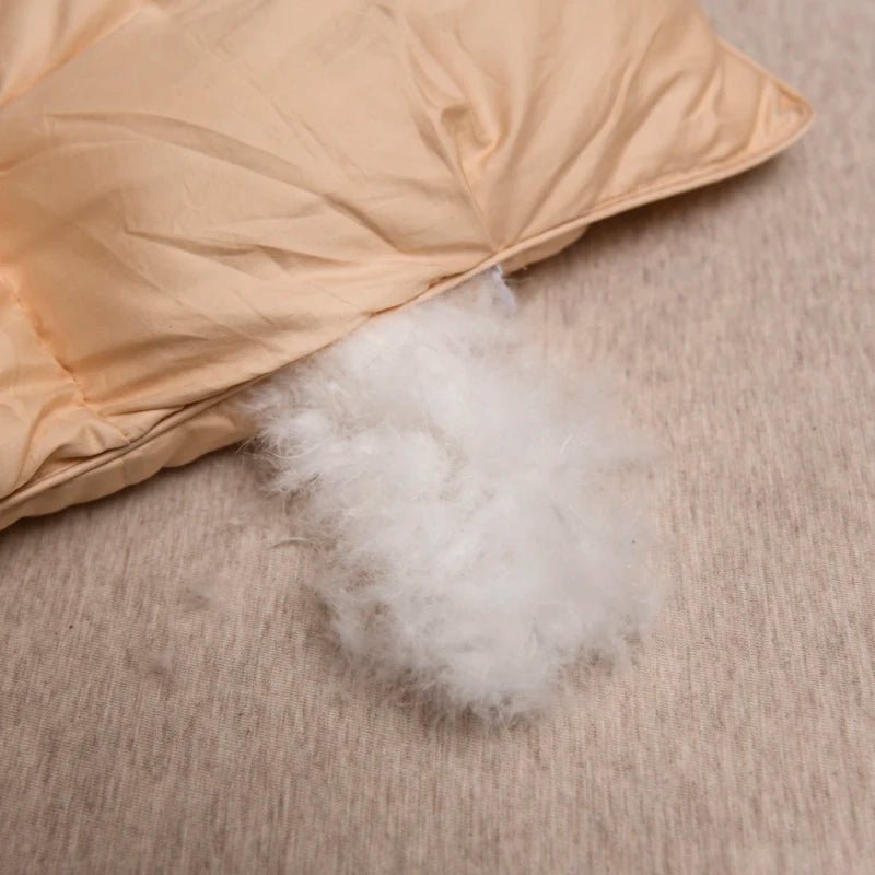Beige Deluxe Cotton Goose Down Comforter