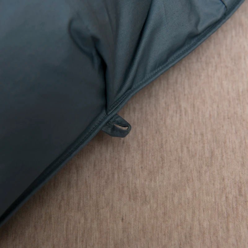 Blue Deluxe Cotton Goose Down Comforter