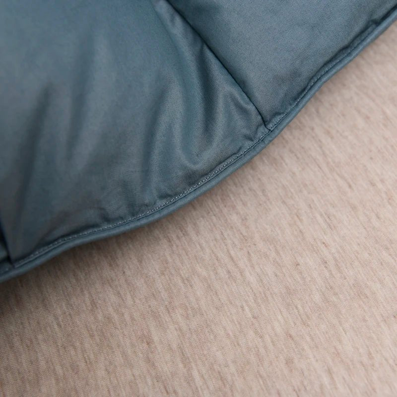 Blue Deluxe Cotton Goose Down Comforter