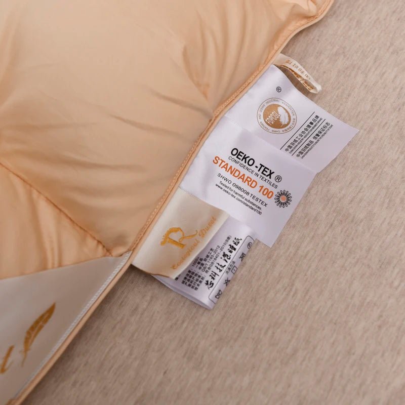 Beige Deluxe Cotton Goose Down Comforter
