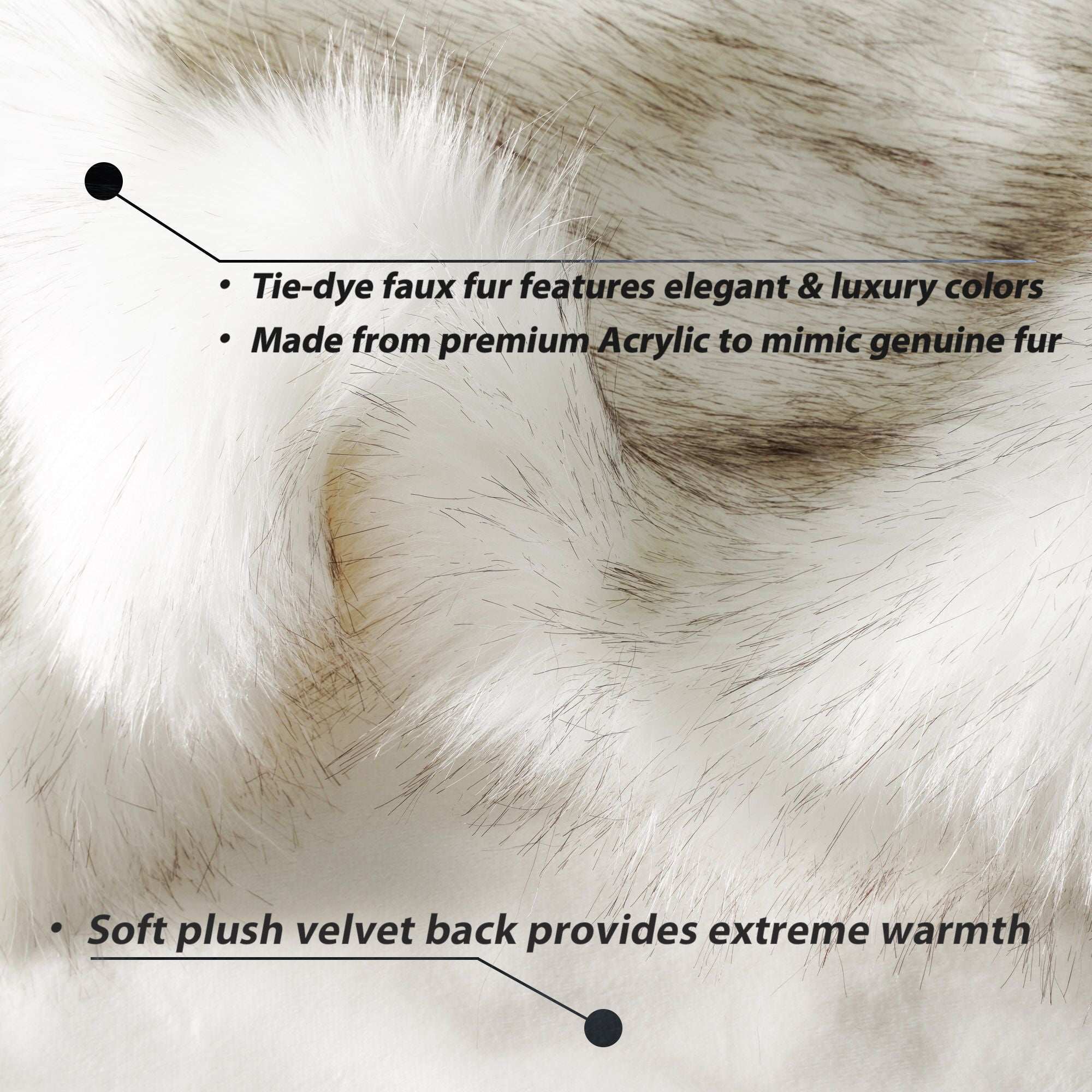 Cream Faux Fur Throw Blanket