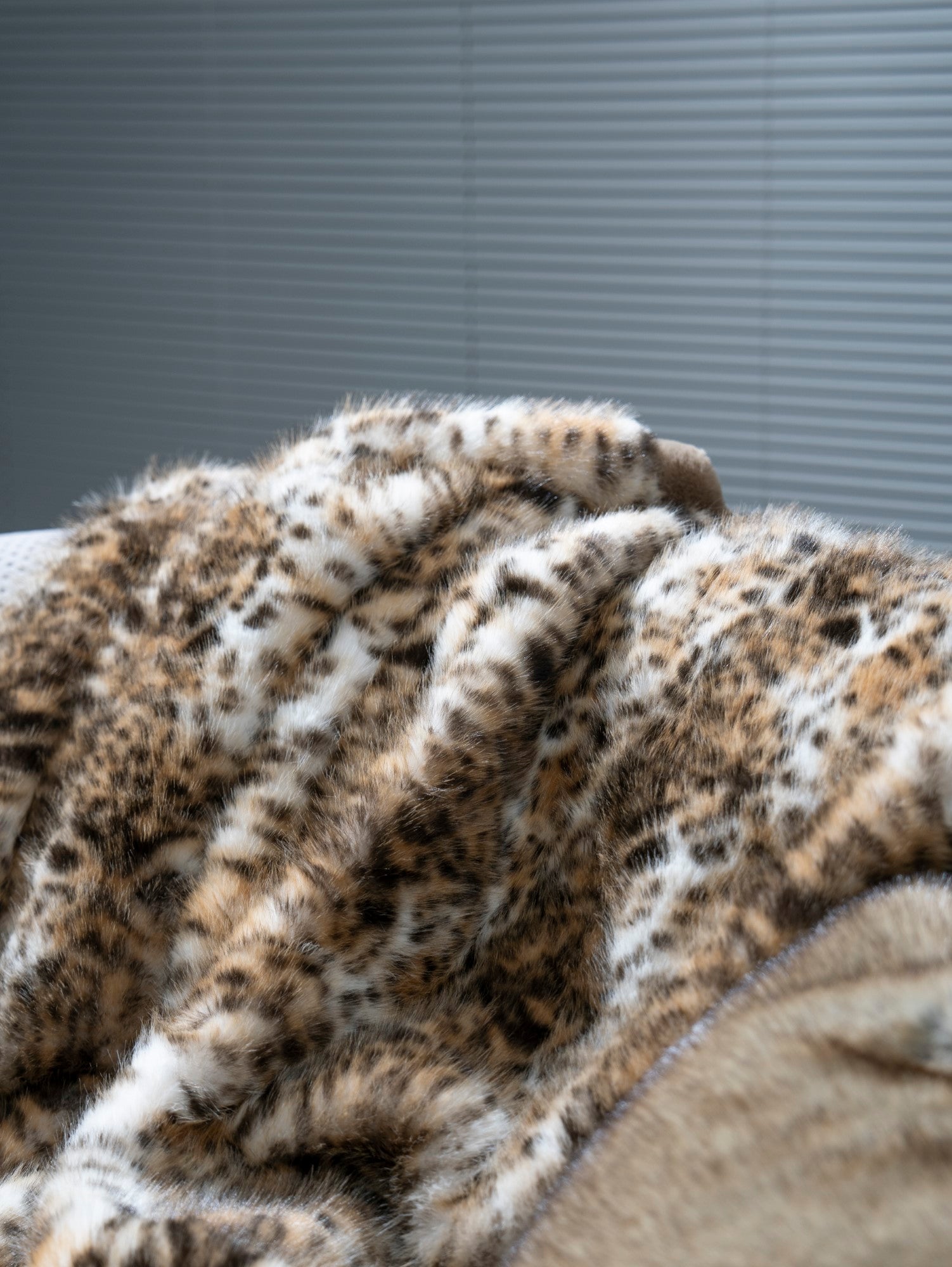 Leopard Faux Fur Throw Blanket