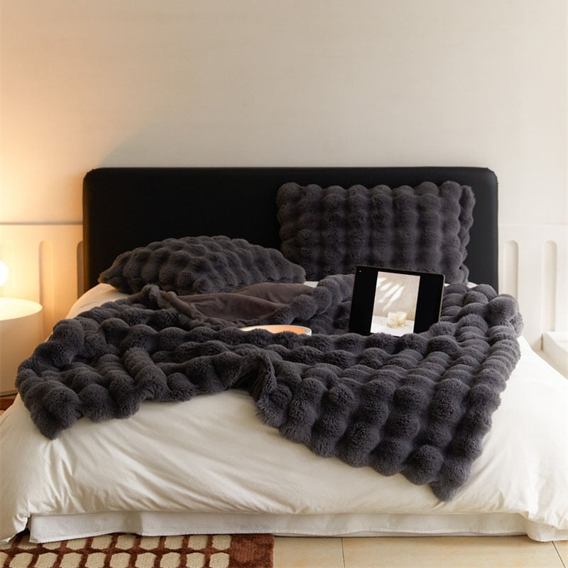 Tessa Faux Fur Throw Blanket