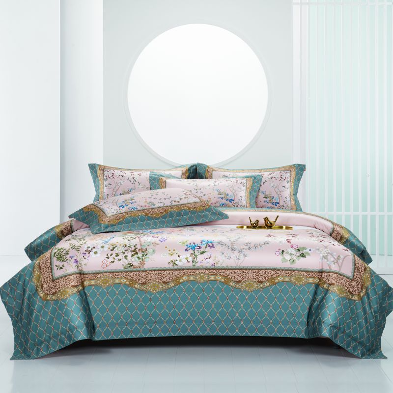 Madison Floral And Diamond Bedding Set