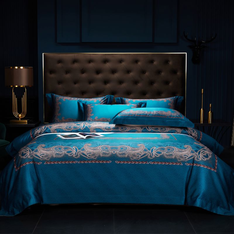 Rochester Premium Ocean Blue Bedding Set