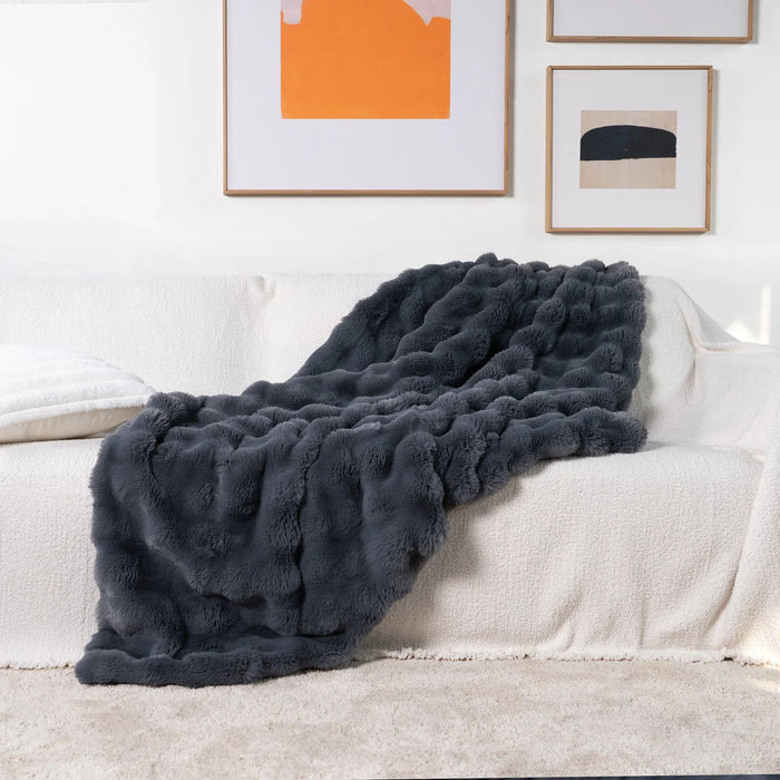 Tessa Faux Fur Throw Blanket